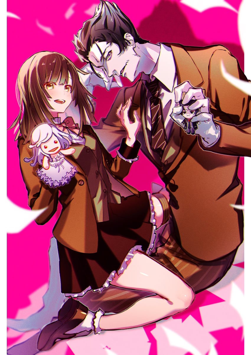 sengoku nadeko and kaiki deishuu (monogatari) drawn by uda_yuda_ru