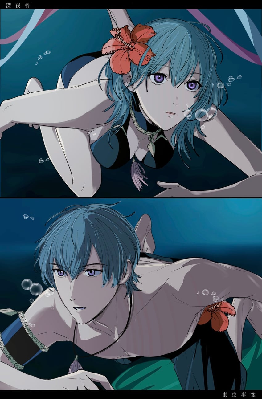 female byleth and male byleth (fire emblem and 2 more) drawn by amikoiiko