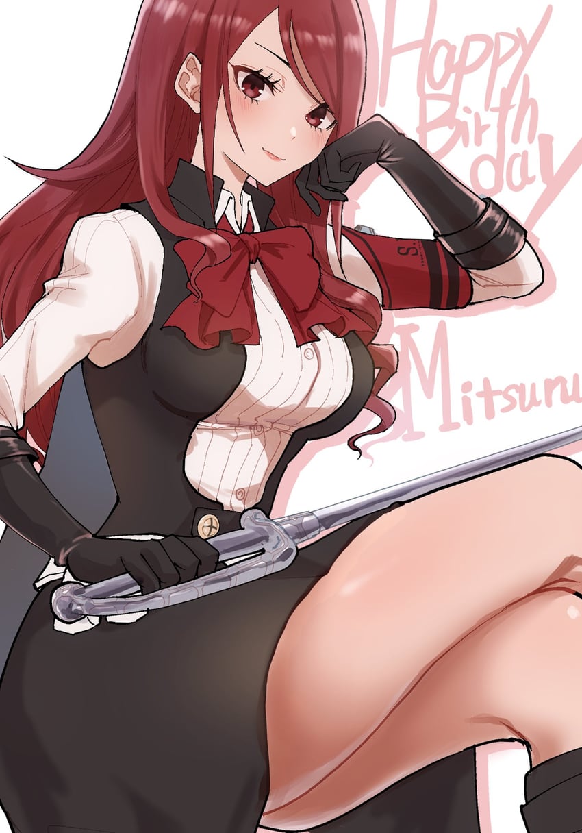 kirijou mitsuru (persona and 2 more) drawn by kurosususu