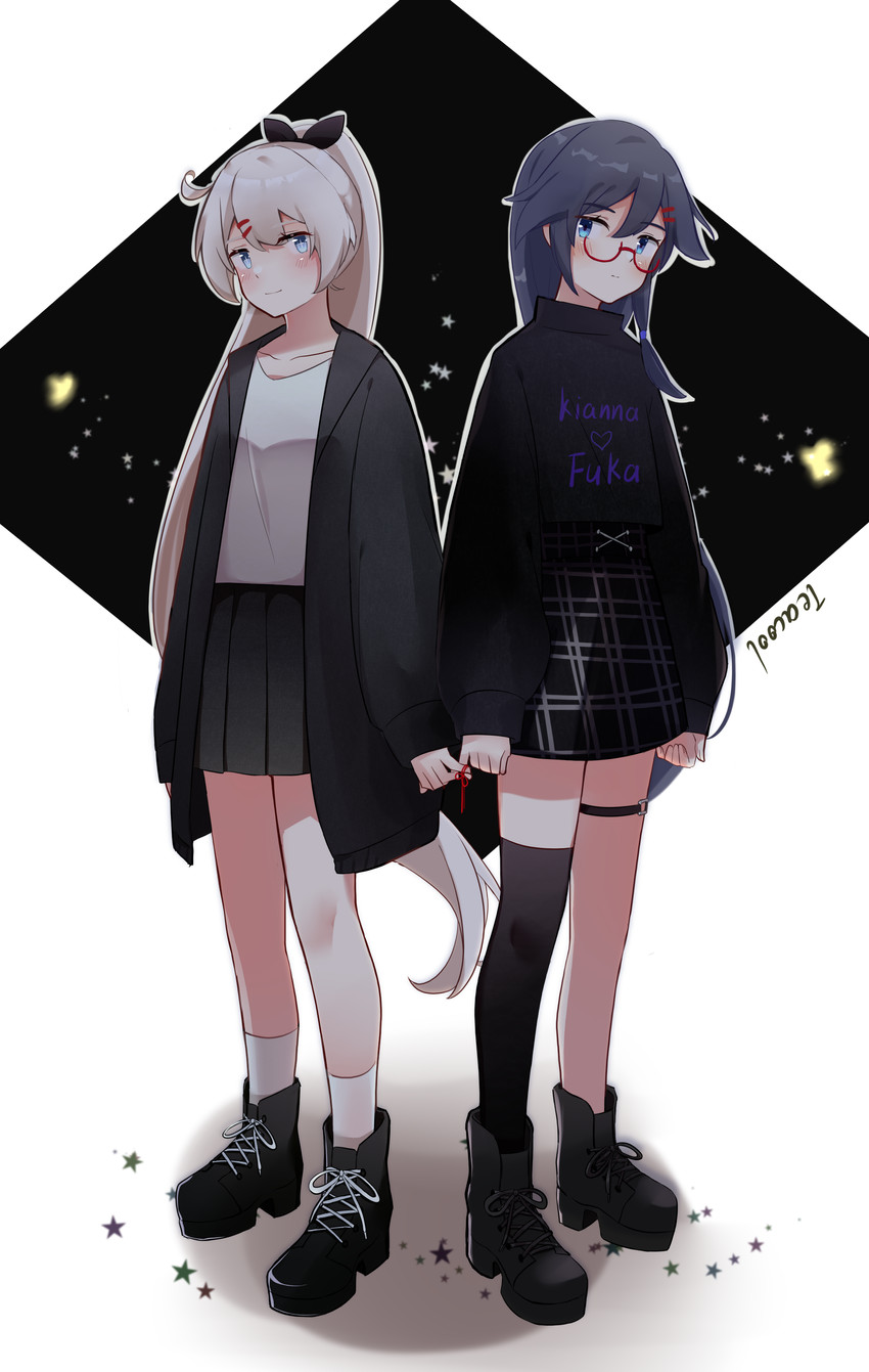 kiana kaslana and fu hua (honkai and 1 more) drawn by yikuaiguapi46577