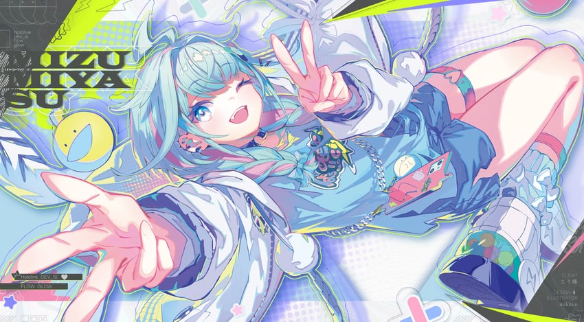 mizumiya su (hololive and 1 more) drawn by mikiton