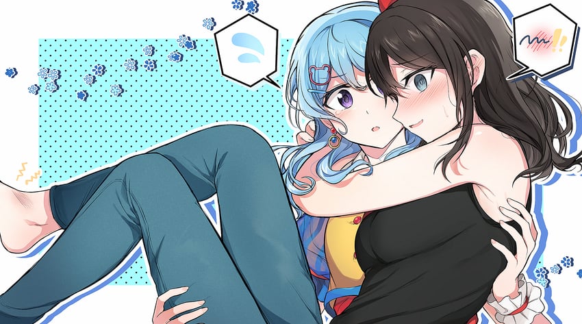 okusawa misaki and matsubara kanon (bang dream!) drawn by opi