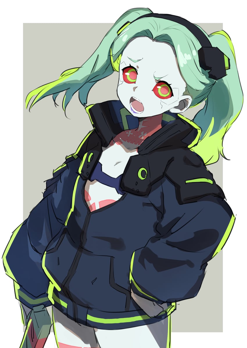 rebecca (cyberpunk and 1 more) drawn by gazacy_(dai)