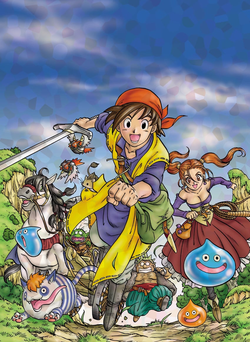 slime, jessica albert, hero, medea, she-slime, and 4 more (dragon quest and 1 more) drawn by murakami_yumiko