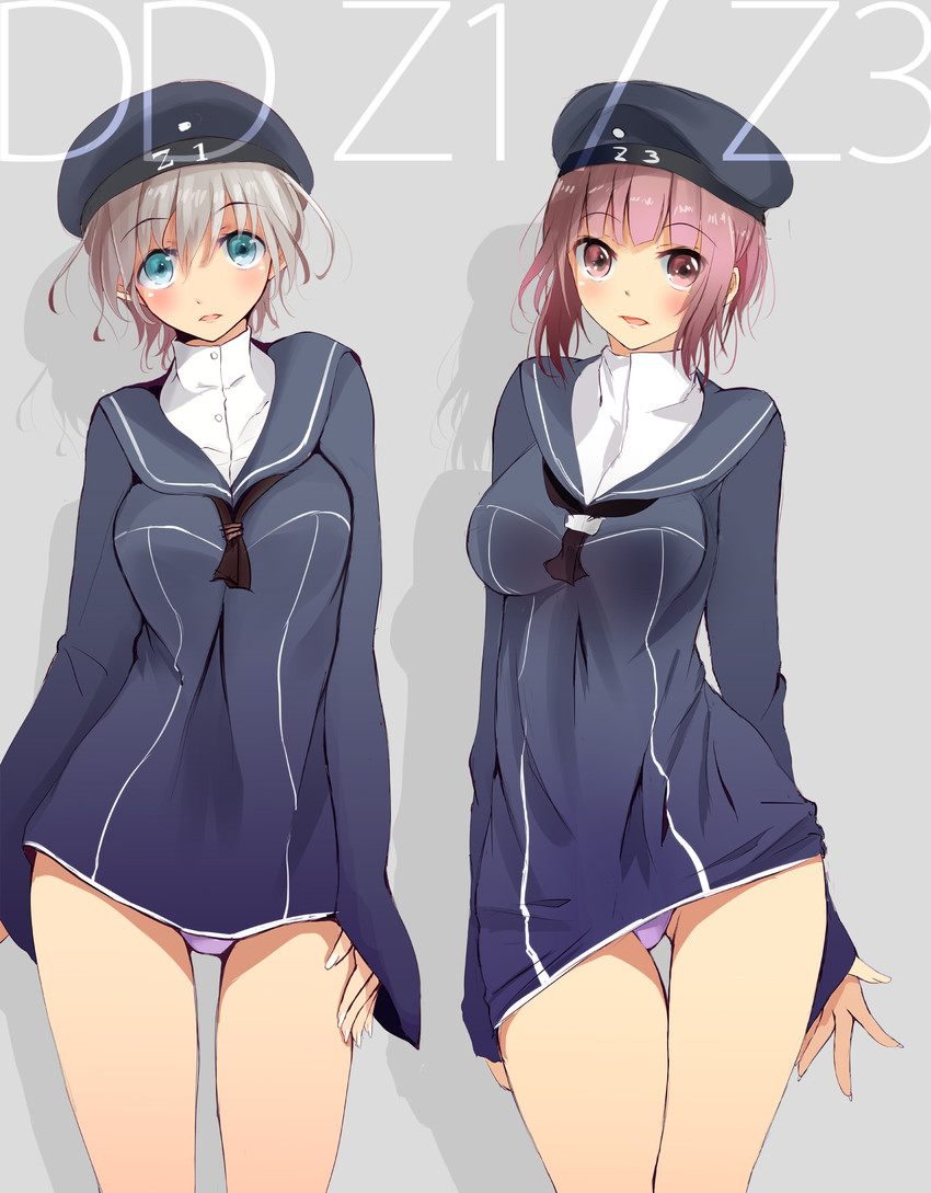 z1 leberecht maass and z3 max schultz (kantai collection) drawn by tebi_(tbd11)