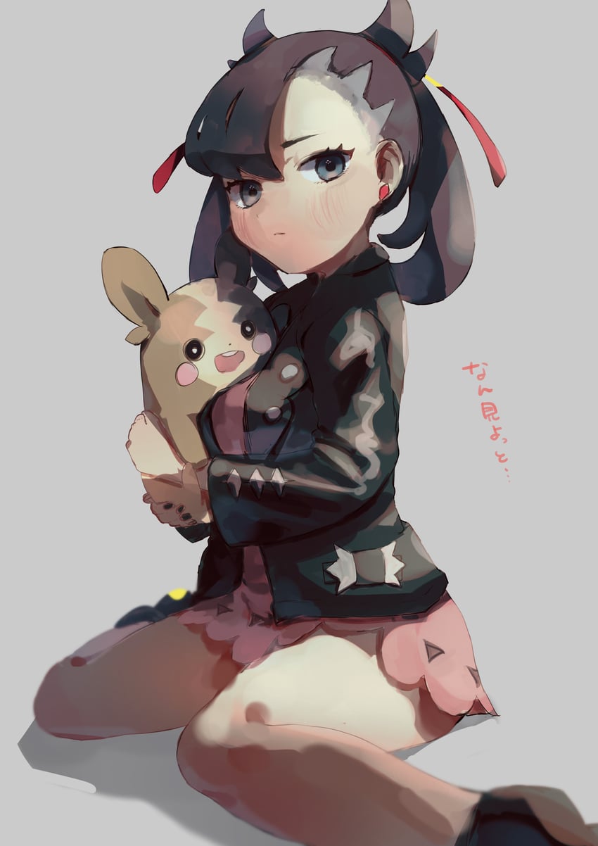 marnie and morpeko (pokemon and 1 more) drawn by ijen_(ljenejl)