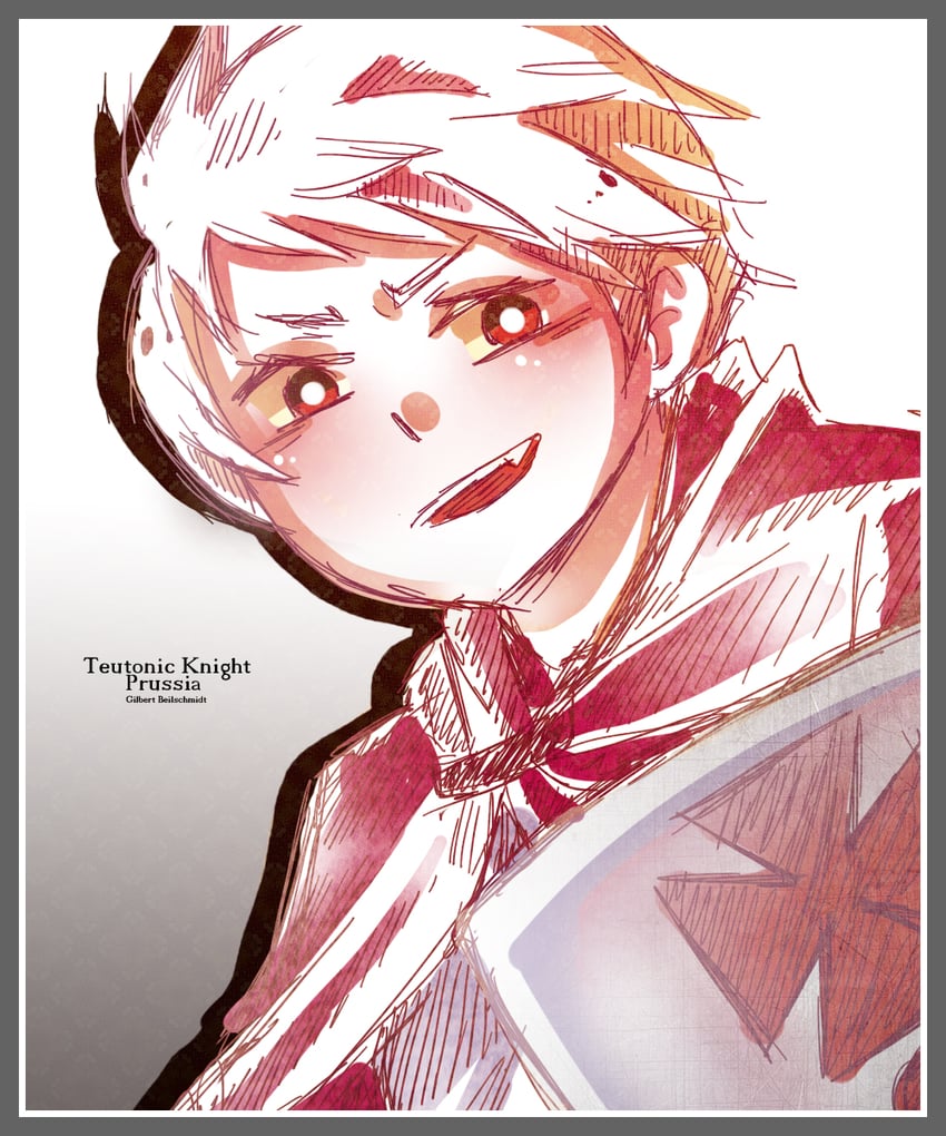 prussia (axis powers hetalia) drawn by kiruiru