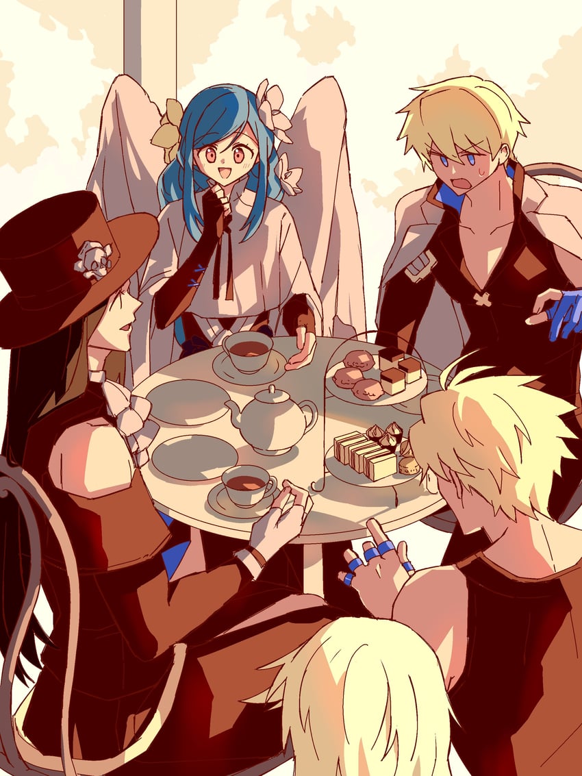 dizzy, ramlethal valentine, ky kiske, testament, sin kiske, and 1 more (guilty gear and 1 more) drawn by ktknpdy