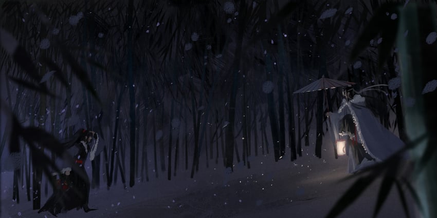 wei wuxian and lan wangji (modao zushi) drawn by xianduguaitan