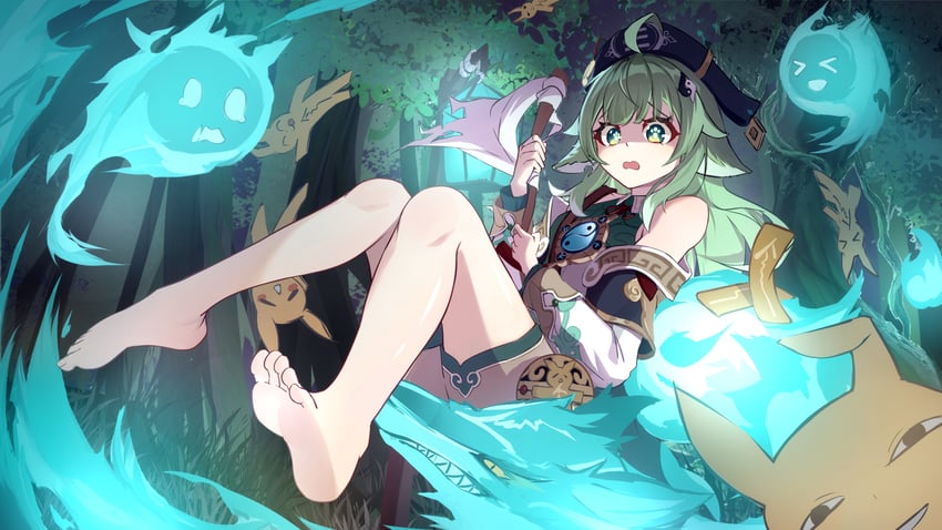 huohuo and tail (honkai and 1 more) drawn by siyue
