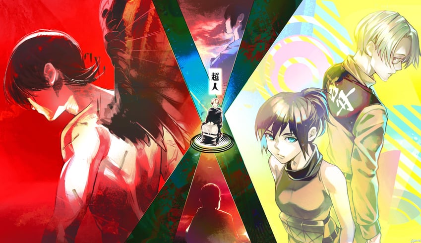 kurohara tokio, higashi azuma, otta ely, ichiiro sato, kurohara kinako, and 1 more (choujin x) drawn by ammenite