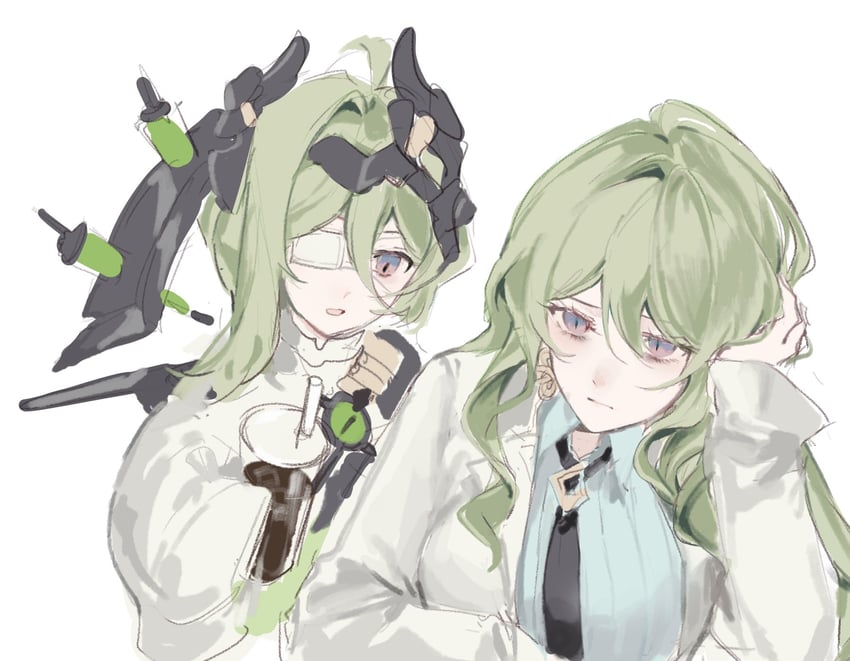 mobius and klein (honkai and 1 more) drawn by oldsprout1108