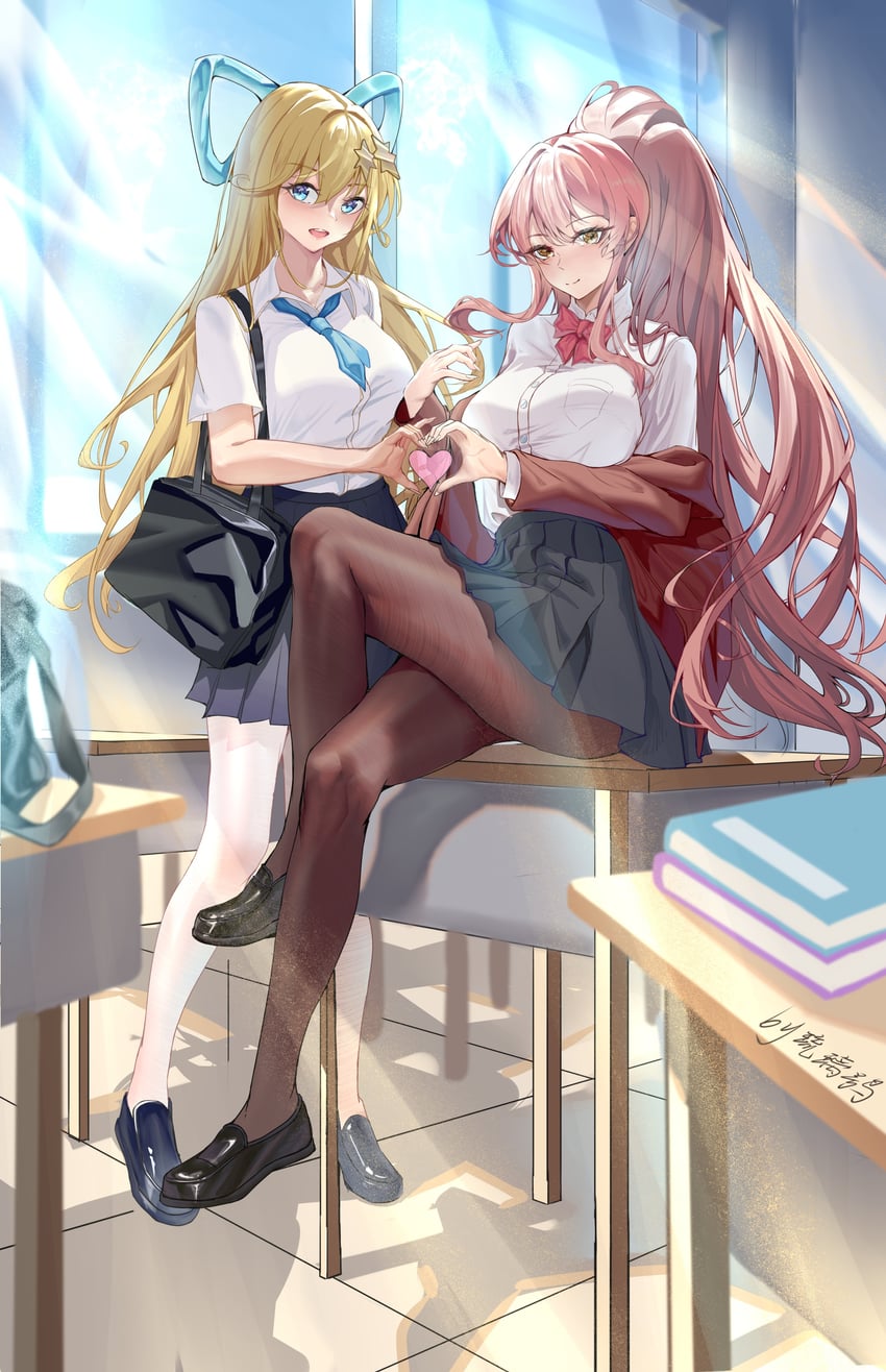 exosister elis and exosister martha (yu-gi-oh!) drawn by liuli_xiao
