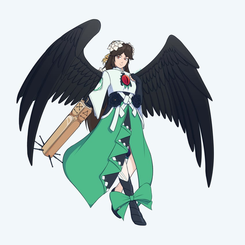 reiuji utsuho, dizzy, and queen dizzy (touhou and 1 more) drawn by goohbye