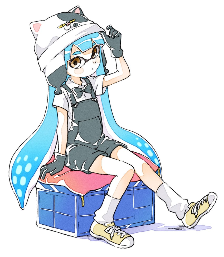 inkling player character, inkling girl, and judd (splatoon) drawn by sen_squid
