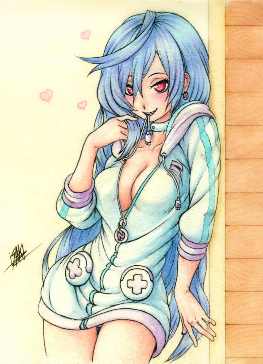 neptune and iris heart (neptune and 2 more) drawn by isaki_tanaka