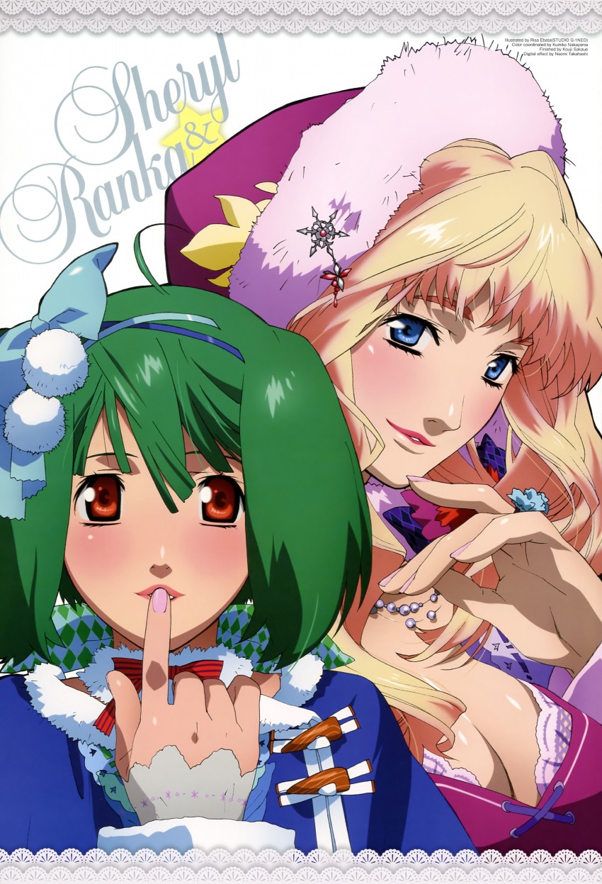 sheryl nome and ranka lee (macross and 1 more) drawn by ebata_risa