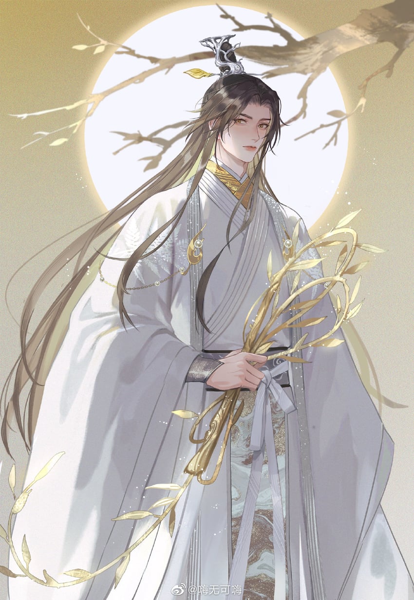 chu wanning (erha he ta de bai mao shizun) drawn by haiwu_kehai