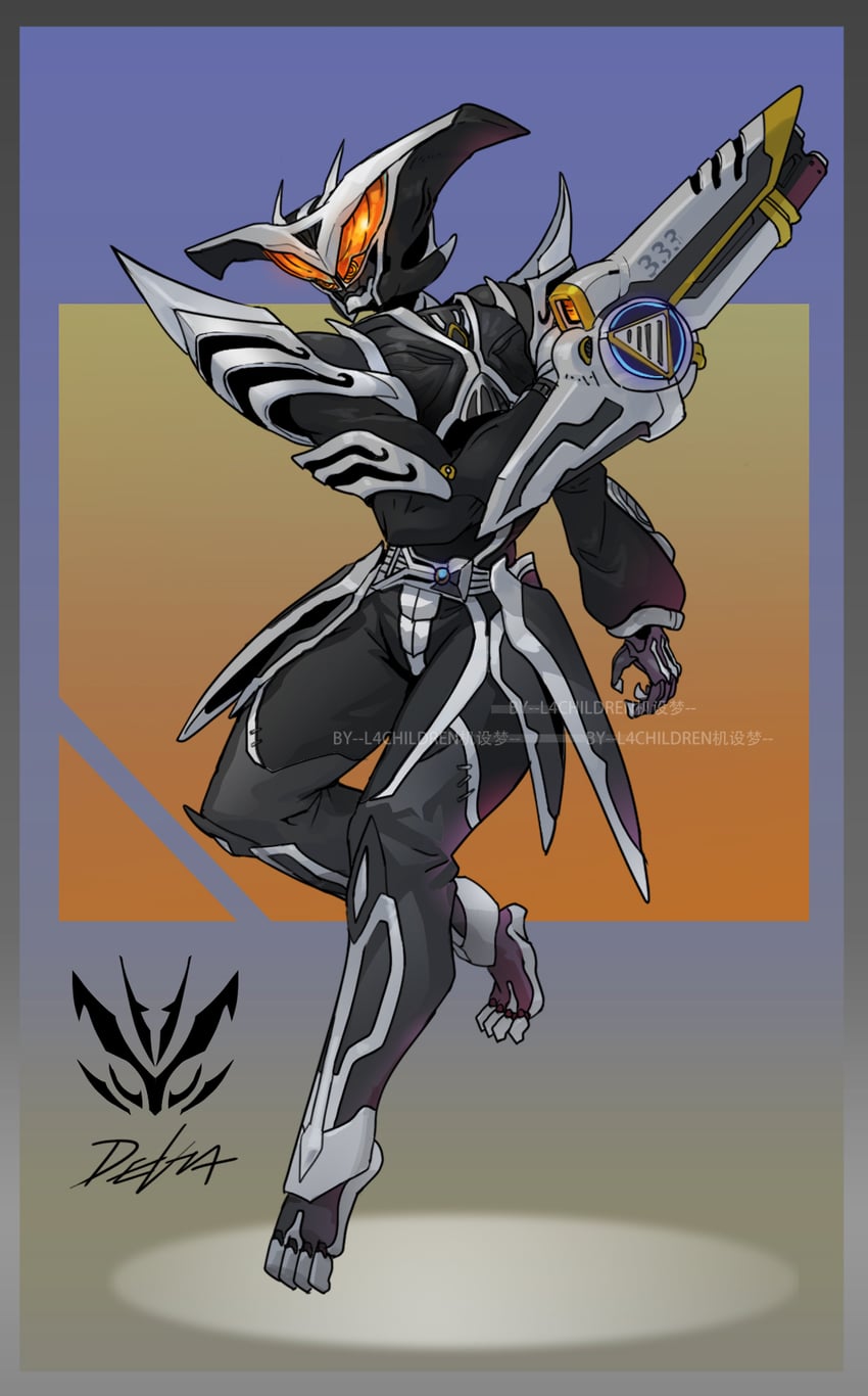 kamen rider delta (kamen rider and 1 more) drawn by rcj