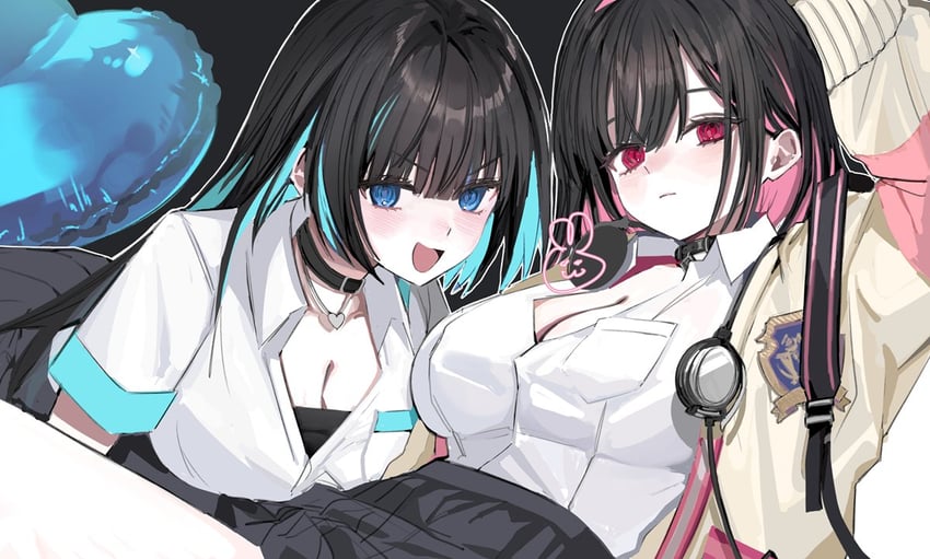marlene and debi (black survival and 1 more) drawn by okchun