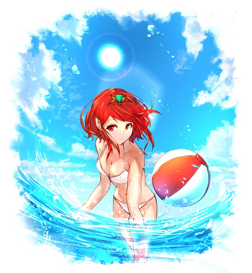 pyra (xenoblade chronicles and 1 more) drawn by poteto_(potetosarada123)