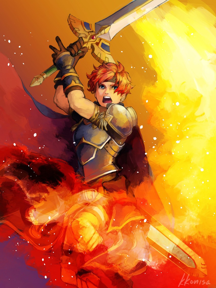 roy (fire emblem and 2 more) drawn by kkonisa