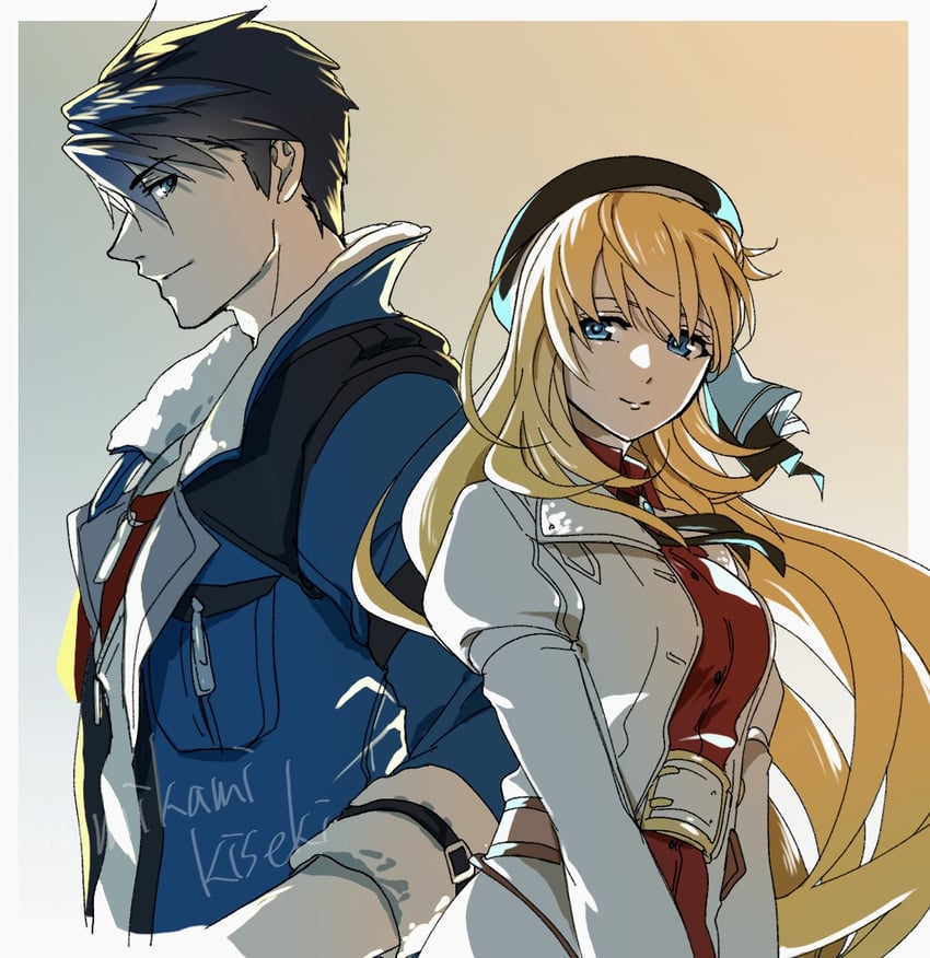 agnes claudel and van arkride (eiyuu densetsu and 2 more) drawn by mikamikiseki