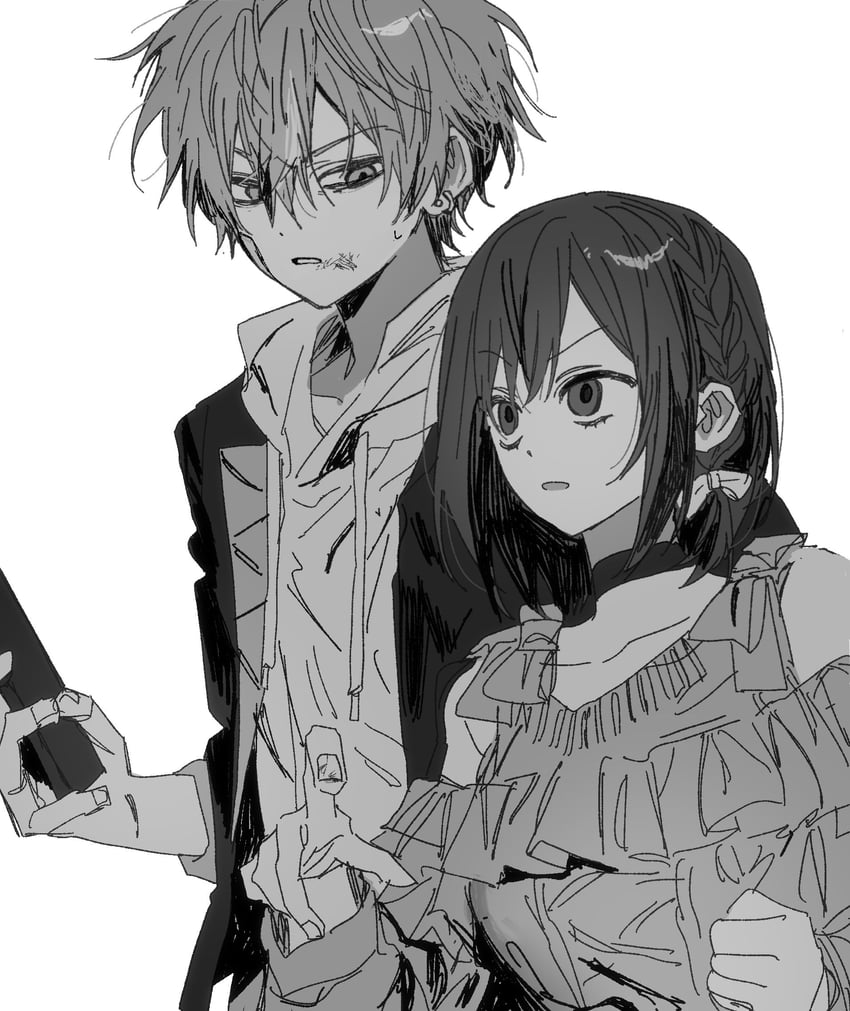 shinonome ena and shinonome akito (project sekai) drawn by goguma_wagamja