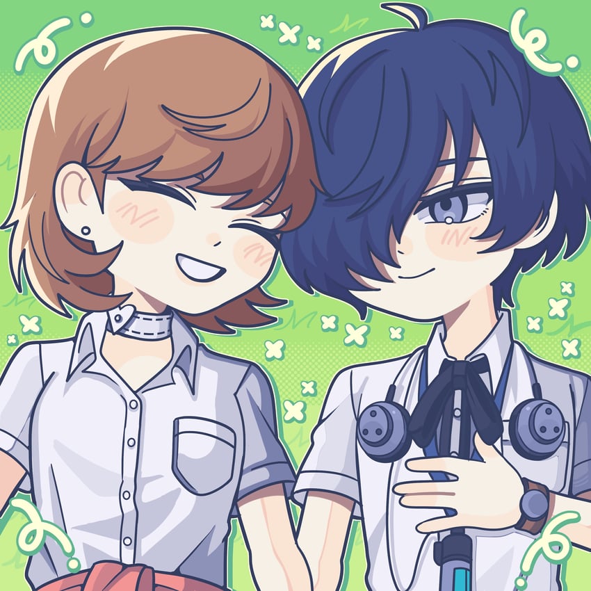 yuuki makoto and takeba yukari (persona and 1 more) drawn by bobamiruku