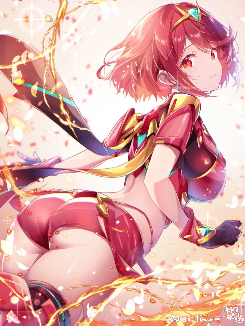 pyra (xenoblade chronicles and 1 more) drawn by ui_frara