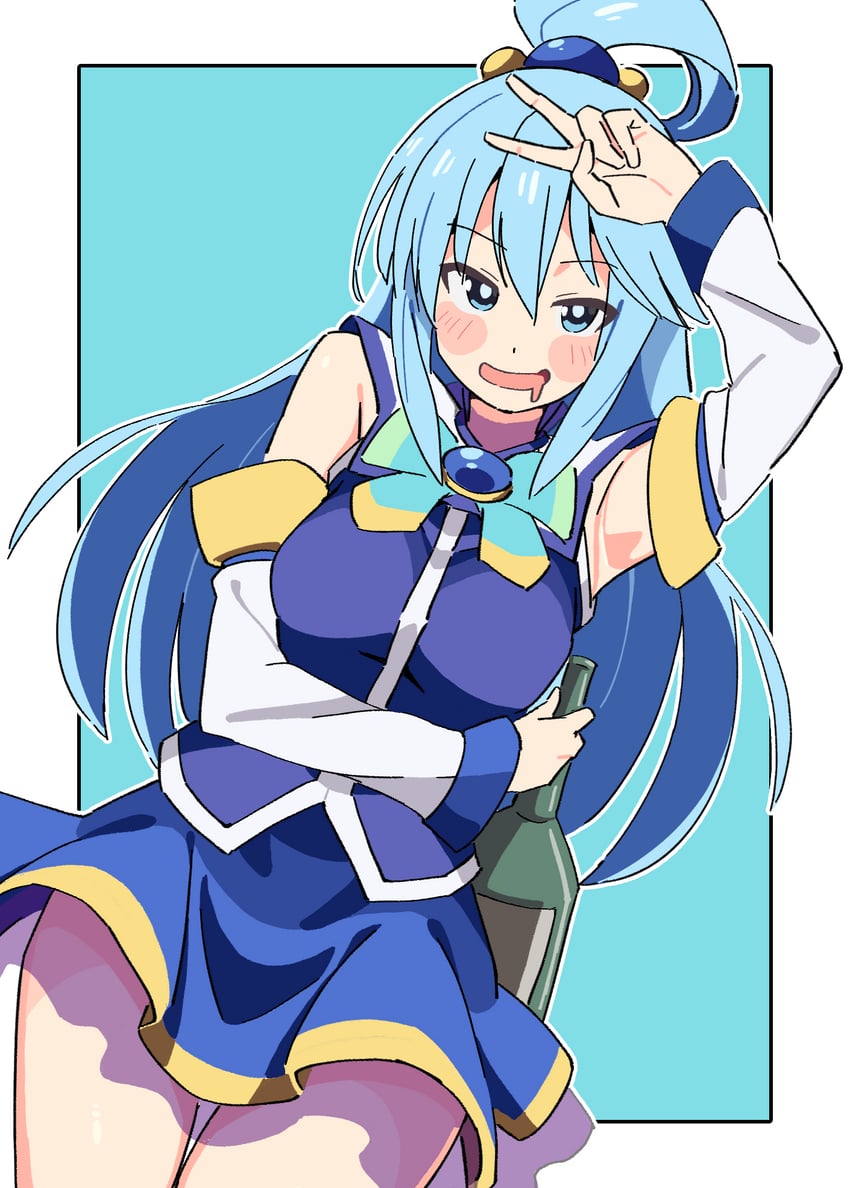 aqua (kono subarashii sekai ni shukufuku wo!) drawn by noyama_takenoko