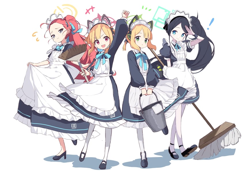 aris, momoi, midori, and yuzu (blue archive) drawn by ama_ke-ya_popai