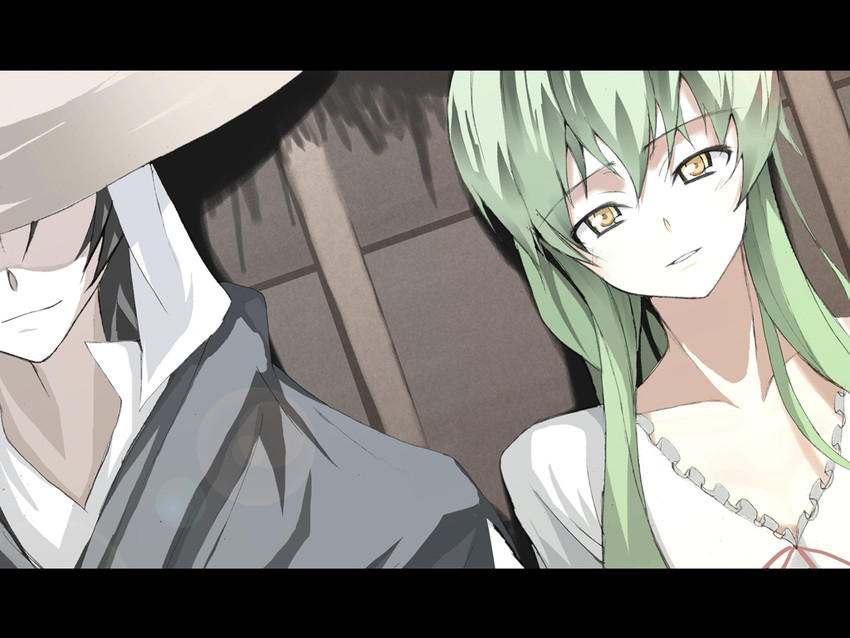 c.c. and lelouch vi britannia (code geass) drawn by kasuga_ayumu_(haruhipo)
