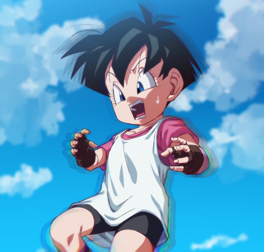 videl (dragon ball and 2 more) drawn by rom_(20)