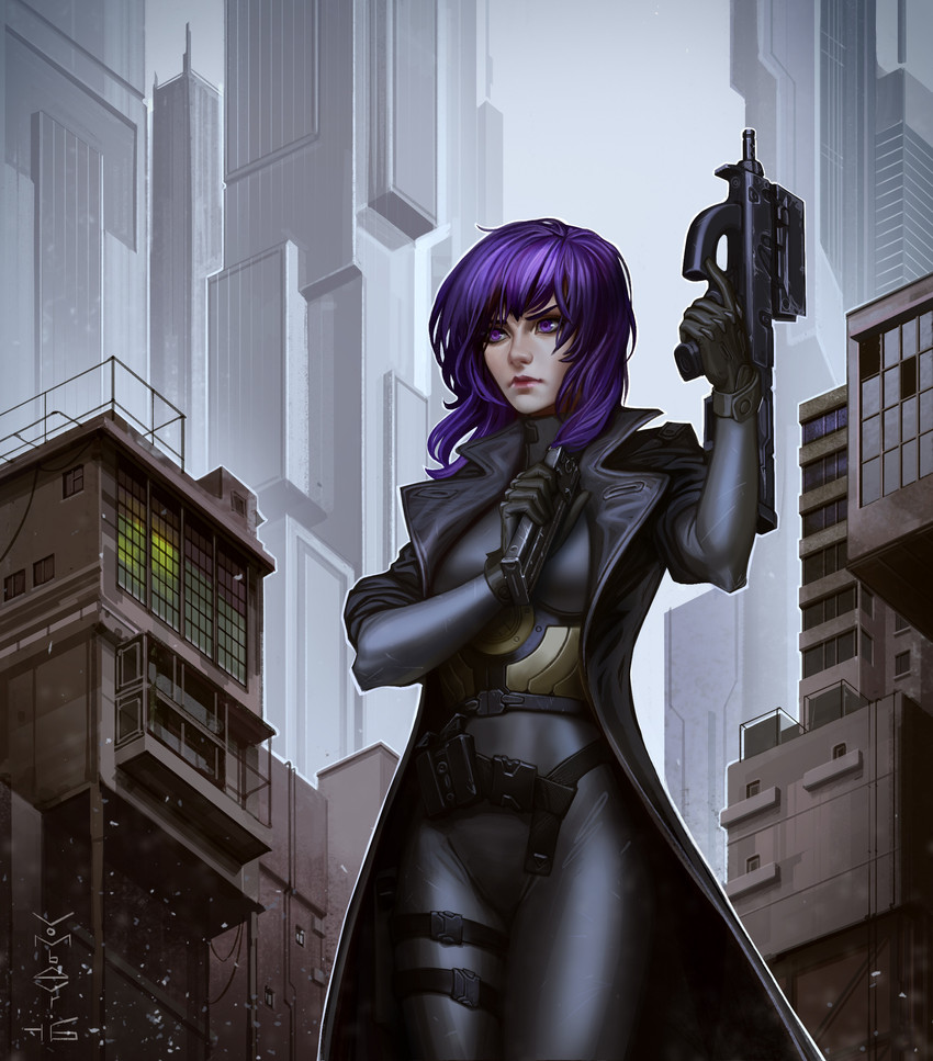 kusanagi motoko (ghost in the shell) drawn by ivan_yakushev