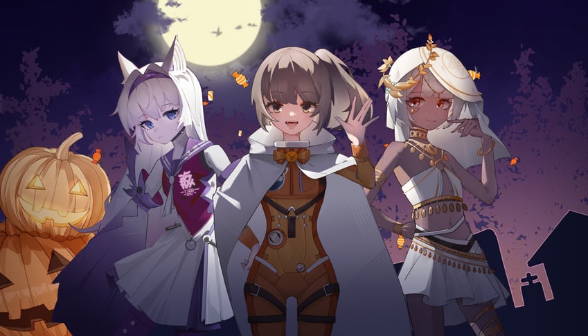 no. 21, nanami, no. 21: feral scent, sophia, nanami: starfarer, and 1 more (punishing: gray raven) drawn by mizu_moku_shio