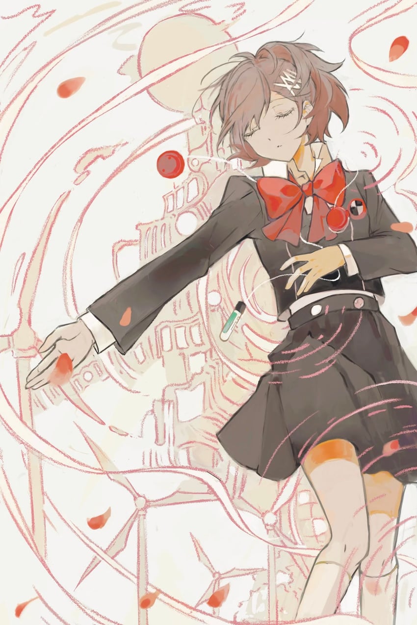 shiomi kotone (persona and 2 more) drawn by mxm1ao