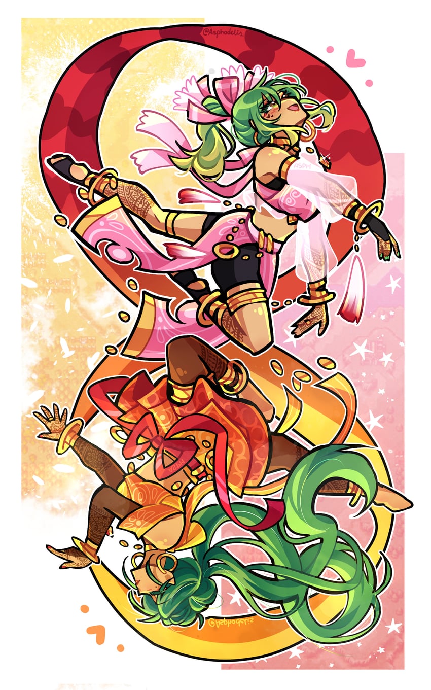 lene and silvia (fire emblem and 1 more) drawn by asphodelis