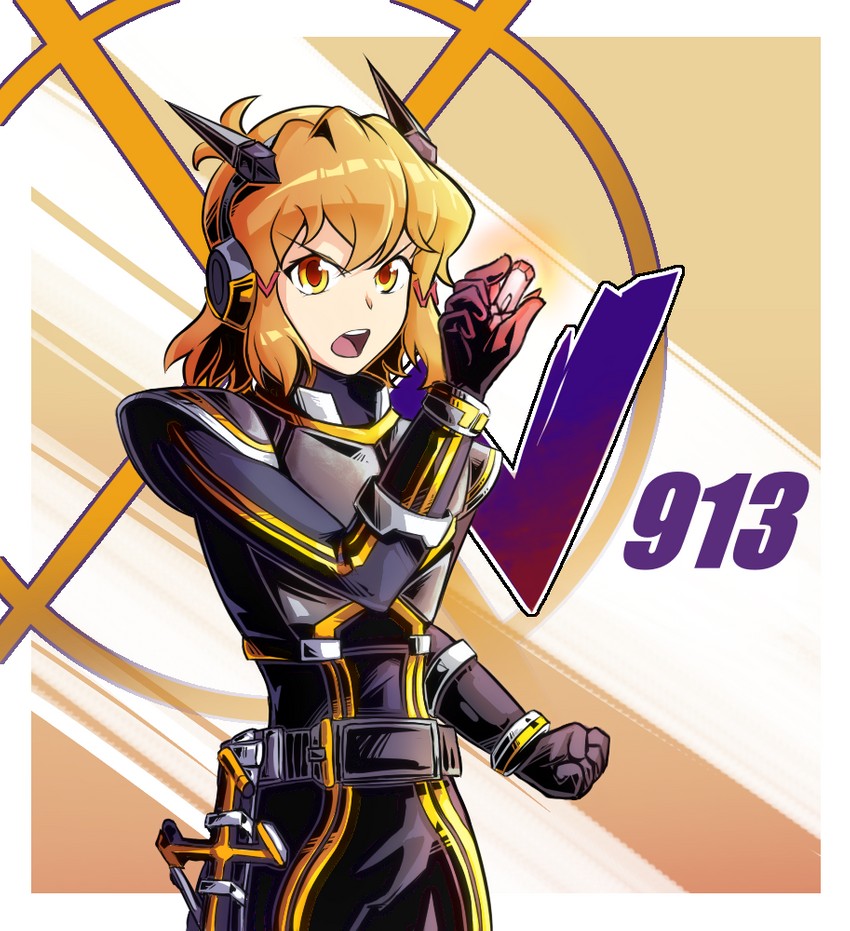 tachibana hibiki and kamen rider kaixa (kamen rider and 2 more) drawn by dootmoon