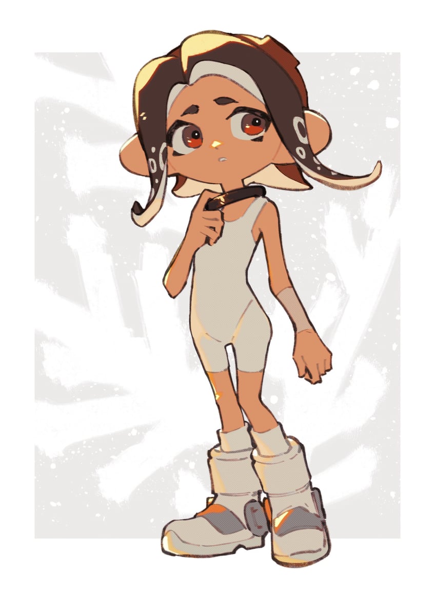 octoling player character, octoling girl, and agent 8 (splatoon and 2 more) drawn by inari1369