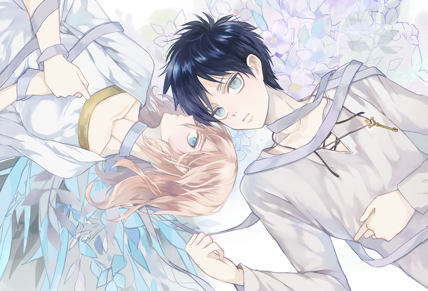 eren yeager and krista lenz (shingeki no kyojin) drawn by tonshi