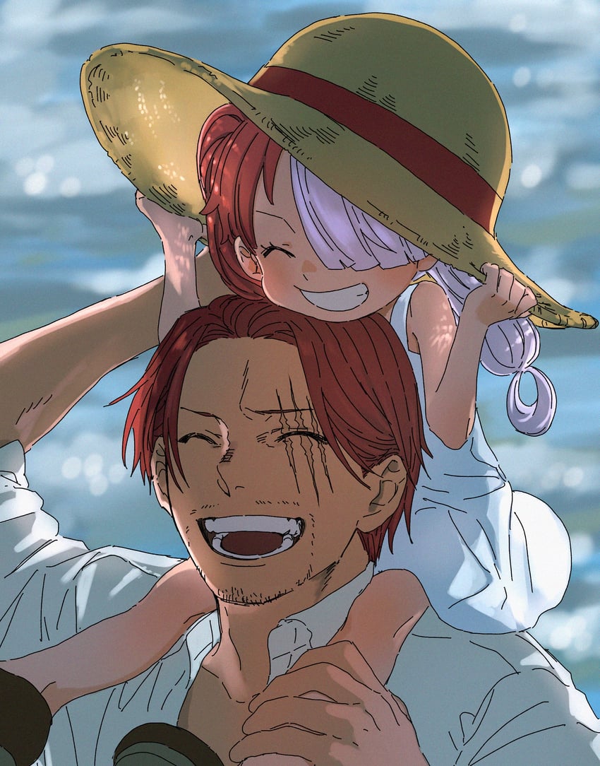 uta and shanks (one piece and 1 more) drawn by urasanmyaku