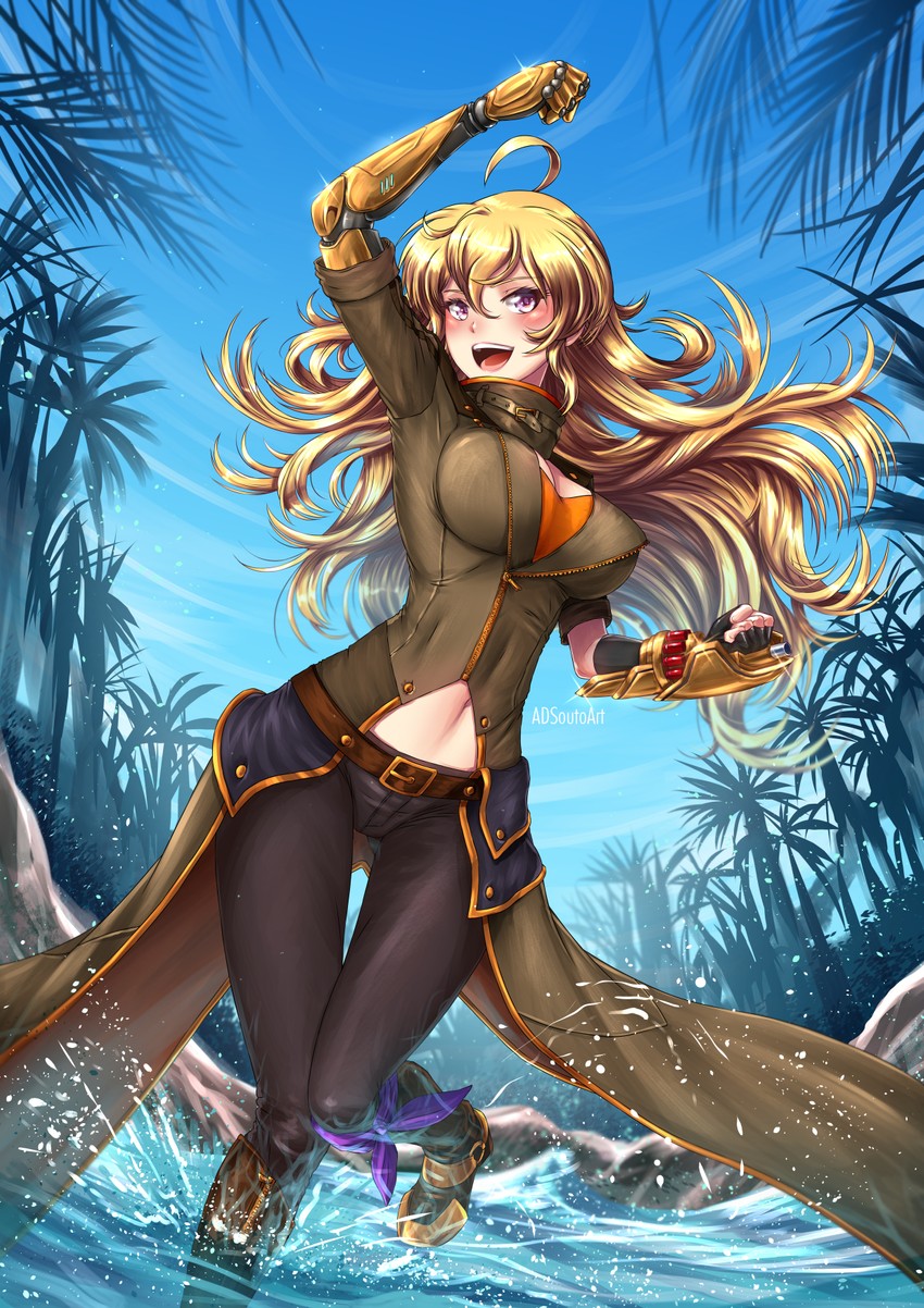 yang xiao long (rwby) drawn by adsouto