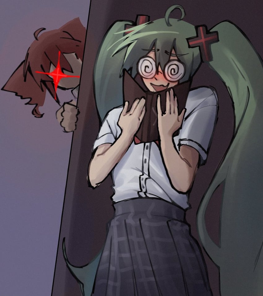 hatsune miku and kasane teto (vocaloid and 2 more) drawn by wantsomesnake19