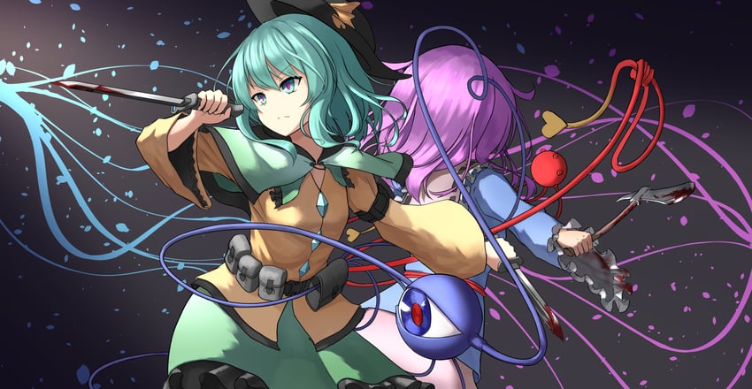 komeiji koishi and komeiji satori (touhou) drawn by allcy49