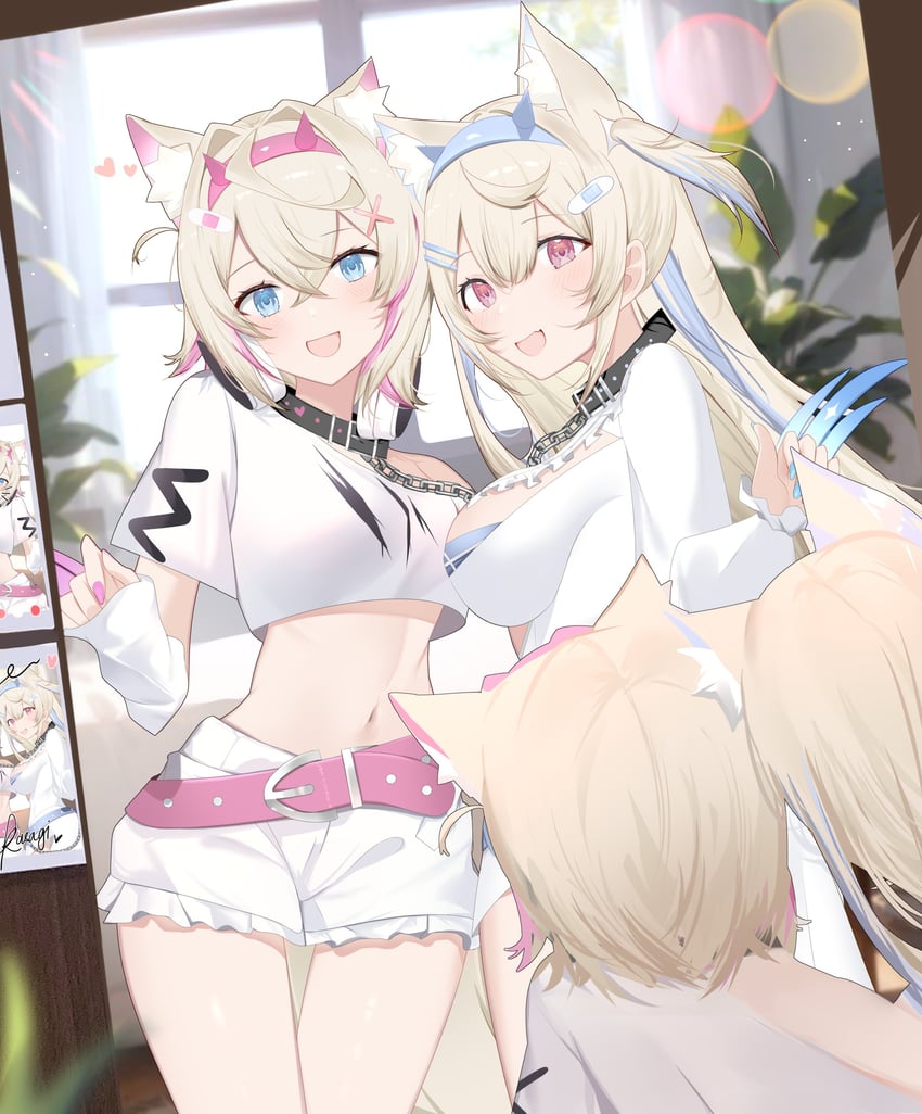 fuwawa abyssgard and mococo abyssgard (hololive and 1 more) drawn by kasagi_uwu