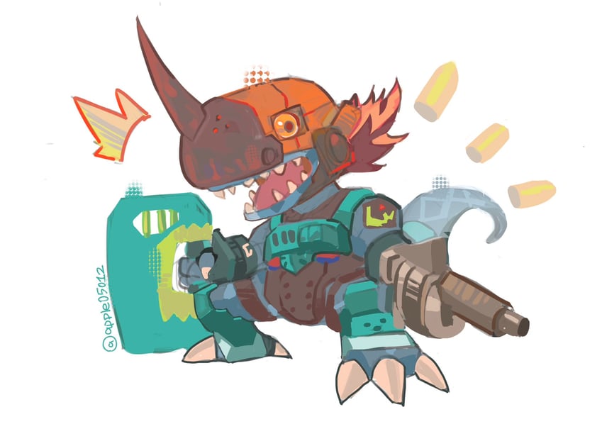 hi-commandramon (digimon and 1 more) drawn by 765_nanami