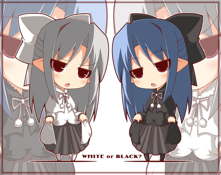 len and white len (tsukihime and 2 more) drawn by rikumaru