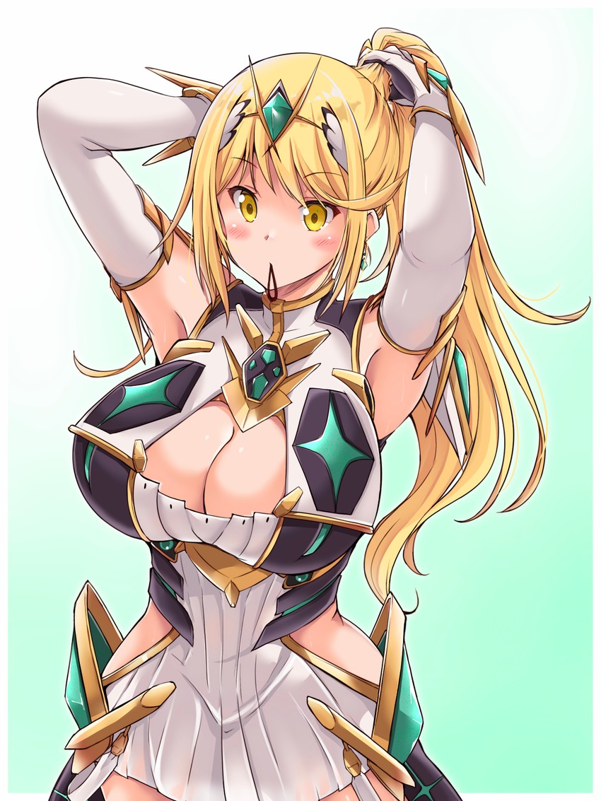 mythra (xenoblade chronicles and 1 more) drawn by kurokaze_no_sora