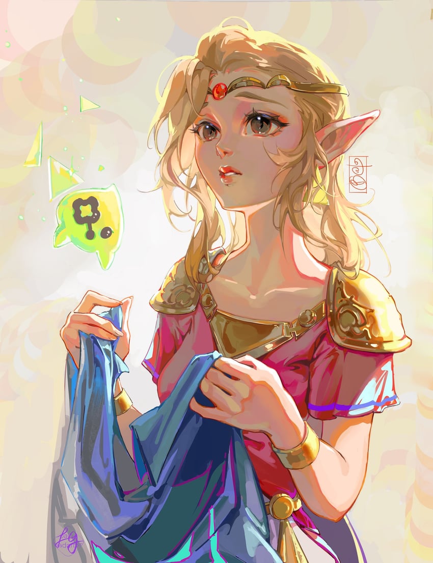 princess zelda and tri (the legend of zelda and 1 more) drawn by balo_badartist
